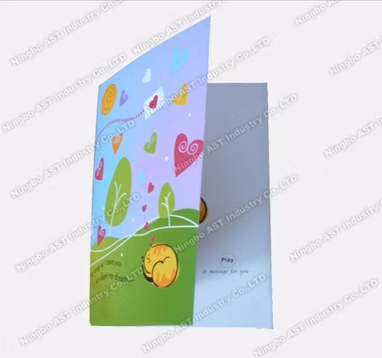 Biglietti d'auguri musicali Cartolina LED con stampa musicale