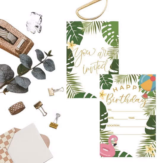 Biglietto d'auguri per invito a una festa. Pop